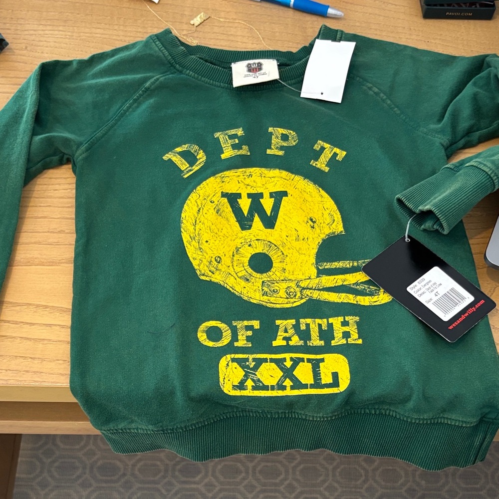 Green and Yellow toddler Sweater -4T